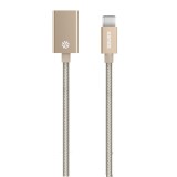 Adaptor USB C la USB mama, Kanex, auriu