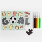 Set Puzzle și Colorează Fotbal Magnetic - 24 Piese, CMCLASS