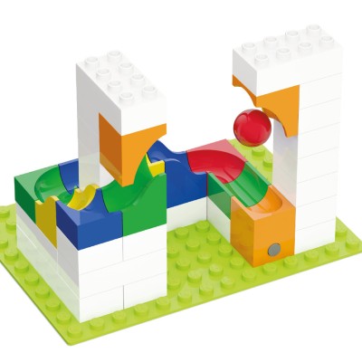 Jucarie copii Marble Run Hubelino - extensie pentru catapultare (41 piese) foto