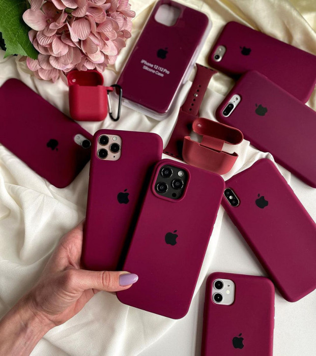 Husa Apple iPhone 15 6.1 Silicon Liquid Dark Rose