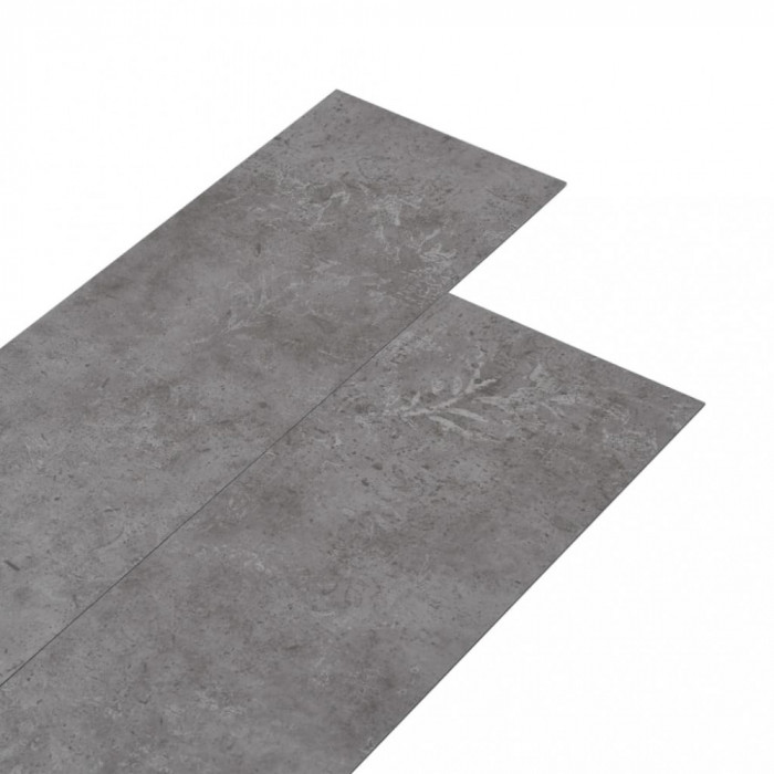 Plăci de pardoseală autoadezive, gri beton, 5,02 m&sup2;, PVC, 2 mm