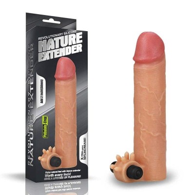 Prelungitor penis cu vibratii Add 2&amp;quot; Vibrating Silicone Extender 18.75cm foto