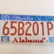 Alabama Inmatriculare USA original, decor de perete