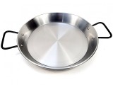 Tigaie profesionala din otel lustruit, paella fructe de mare, diametru 30 cm, 2 manere, 1 portie, Pata Negra, GRC85130