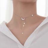 Lantisor Din Argint 925 --- LUNA SI STEA-- ARG38F, Argintboutique
