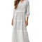 Rochie traditionala dama R25 alb/optic , marimea M