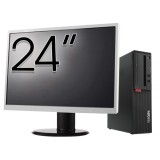 Pachet Calculator Second-Hand LENOVO M710S, Intel Core i3-6100t 3.20GHz, 8GB DDR4, 128GB SSD + Monitor 24&amp;quot; NewTechnology Media