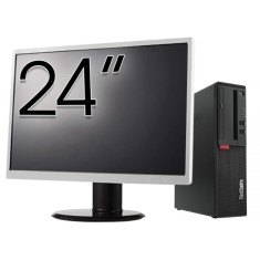 Pachet Calculator Second Hand Lenovo M710 SFF, Intel Core i5-6500 3.20GHz, 8GB DDR4, 256GB SSD + Monitor 24&amp;quot; NewTechnology Media