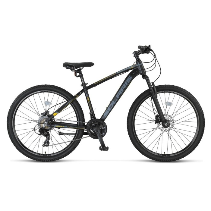 Bicicleta MTB Umit Solaris, 21 viteze, culoare negru/galben, roata 27.5&quot;, cadru... Cod:52752180002