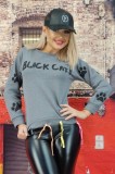 E851-108 Bluza casual cu labute si panglici colorate