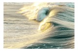 Tablou Canvas Ocean și Valuri &icirc;n Lumina Aurie, 39 x 26 cm, CMCLASS