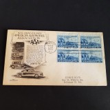Plic Filatelic Rar 1952 - 50 Ani American Automobile Association, Prima Zi de Emisiune, Vintage, America de Nord