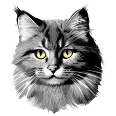 Sticker decorativ, Pisica, Negru, 70 cm, 10518ST foto