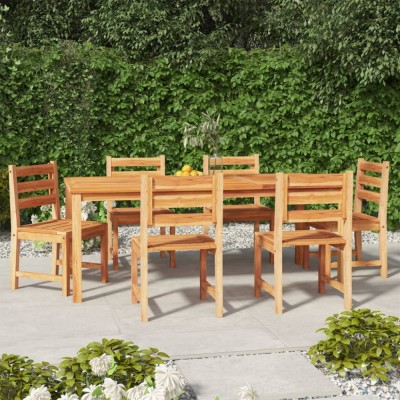 vidaXL Set mobilier de grădină, 7 piese, lemn masiv de tec 3157191 foto