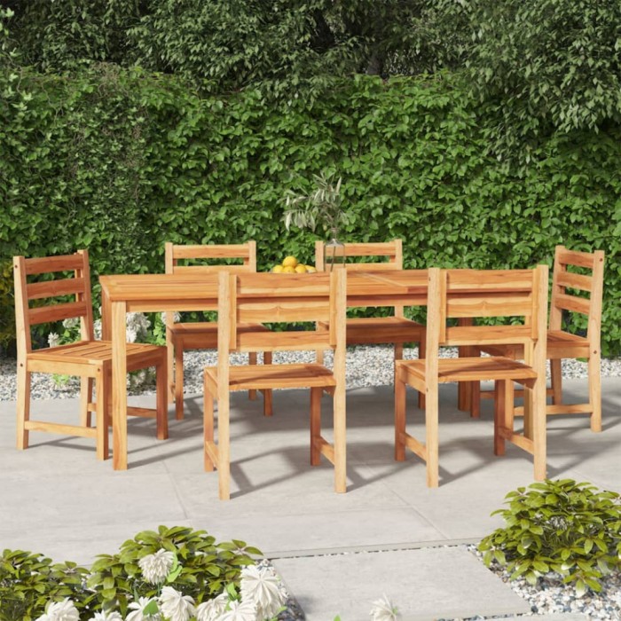 vidaXL Set mobilier de grădină, 7 piese, lemn masiv de tec 3157191