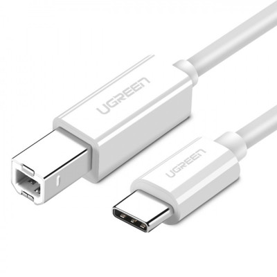 Cablu Imprimante Ugreen USB-C - USB-B 480Mb/s 1m Alb (US241) 40560-UGREEN foto