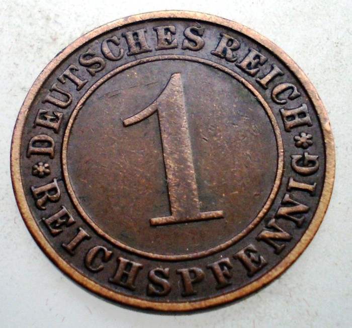 B.269 GERMANIA WEIMAR 1 REICHSPFENNIG 1935 A