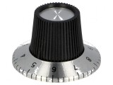 Buton rotativ plastic &Oslash;6,35mm &Oslash;15x18,1mm cu flanșă