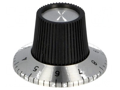 Buton rotativ plastic &amp;Oslash;6,35mm &amp;Oslash;15x18,1mm cu flanșă foto