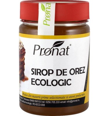 Sirop de Orez Bio Pronat 370gr foto