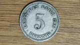 Germania - moneda de colectie istorica - 5 pfennig 1902 D - Munchen - frumoasa !, Europa