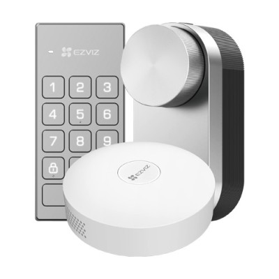 Kit incuietoare inteligenta cu hub pentru conexiune internet inclus si scenarii smart - EZVIZ CS-DL01/DL01CP/A3 foto