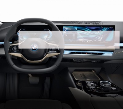 Folie protectie display navigatie si ceasuri de bord Duragon, din silicon, pentru BMW Seria 7 2022+, mata, anti-amprenta, kit instalare foto