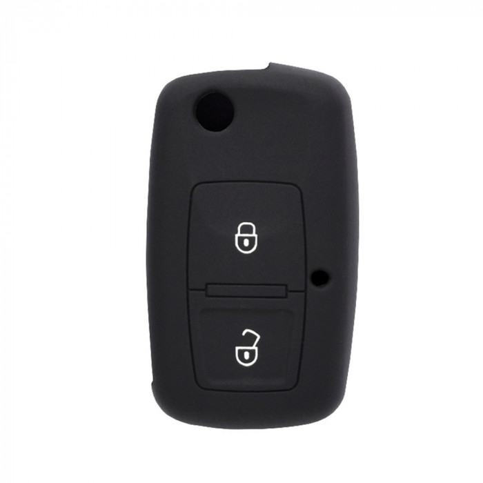 Husa pentru cheie VW Scirocco, Lupo/Skoda Octavia/Seat Cordoba - Techsuit Car Key Case (1001.04) - Black