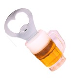 Desfacator de sticle magnetic QttvbTna, din inox, design pahar de vin, portabil, cu magnet pentru frigider