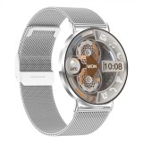 Cumpara ieftin Smartwatch iSEN KM88 Argintiu, 1.32 Amoled, HRV, ECG, Functii Sanatate, Bluetooth Call, Asistenta vocala, Compatibil iOS Android