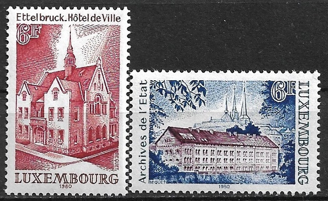 B2610 - Luxemburg 1980 - Cladiri istorice 2v. ,neuzat,perfecta stare