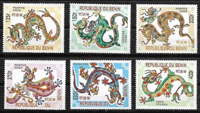 BENIN 2000 ZODIAC CHINEZESC ANUL DRAGONULUI foto