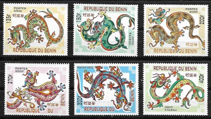 BENIN 2000 ZODIAC CHINEZESC ANUL DRAGONULUI