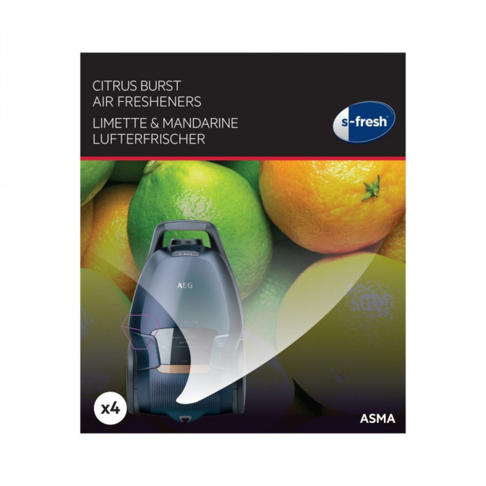 Set 4 odorizant citric S-Fresh pentru aspirator 9001677856