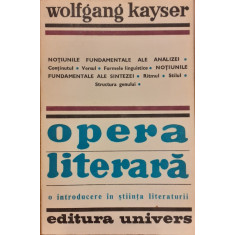 Opera literara O introducere in stiinta literaturii