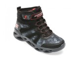 Ghete SKECHERS negre, TWISTED-BRIGHTS, din material textil