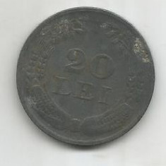 No(4) moneda-ROMANIA- 20 lei 1942/ zinc