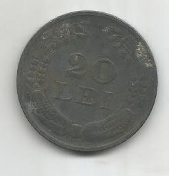 No(4) moneda-ROMANIA- 20 lei 1942/ zinc foto