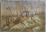 Cumpara ieftin 1956 Acuarelă Aglaia Rosei Rădulescu, semnată / Tg Ocna (Bacău) 30 x 20