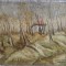1956 Acuarelă Aglaia Rosei Rădulescu, semnată / Tg Ocna (Bacău) 30 x 20