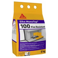 Mortar refractar rezistent la caldura, Sika MonoTop 100 Fire Resistant, gri, interior / exterior, 5 kg
