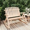 VidaXL Bancă balansoar cu 2 locuri, 123x96x102 cm, lemn masiv molid 363349