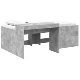 vidaXL Cadru de Pat cu Birou 2 pcs Stejar artizanal 90 x 190 cm 3422678