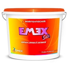 Vopsea Lavabila Satinata &ldquo;Emex Silk&rdquo; - Alb - Bid. 15 L