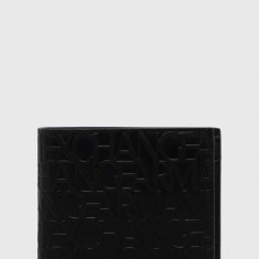Armani Exchange portofel barbati, culoarea negru