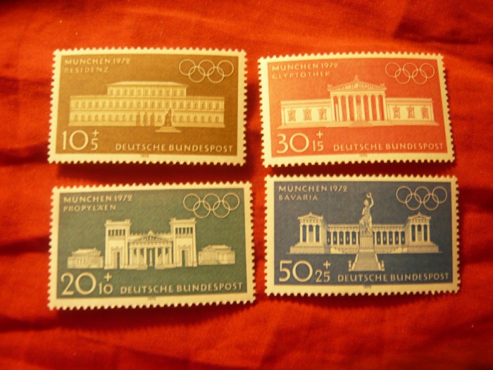 Serie RFG 1970 Sport - Olimpiada Munchen&#039;72, 4 valori
