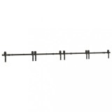 Set feronerie pentru usi glisante, negru, 400 cm, otel