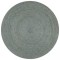 Gossi covor manual, verde masliniu, 90 cm, iuta, rotund