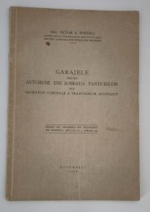 Carte veche 1938 Constructii Arhitectura Ing Victor Popescu Garajele pentru autobuse din Soseaua Pandurilor ale Societatii Comunale Bucuresti