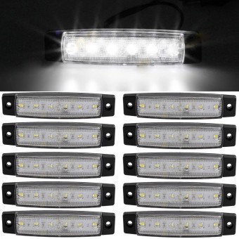 Lampa laterala 6 LED-uri Alba 24v